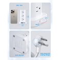 thumbnail image 2 of Barre d'Alimentation Tour avec Chargeur Sans Fil 15 W, Cordon d'Extension à Prise Plate 6 Pi avec Multiples Prises, 12 Prises CA, 4 Ports USB (2 Ports USB‐C) Station de Recharge Surg, 2 of 7
