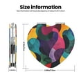 thumbnail image 3 of Uemuo Vibrant Abstract Flow Print Compact Portable Pocket Makeup Mirror - Leather Cover, Elegant Travel Cosmetic Mirror for Purse, Pocket, and Handbag-Heart Shape, 3 of 9