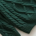 thumbnail image 4 of Ccpelsie Toddler Baby Girl Boy Oversized Sweater Long Sleeve Crewneck Sweatshirt Warm Fall Winter Knit Pullover Tops(Z2-Dark Green,4-5 Years), 4 of 4