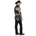 thumbnail image 3 of Centenario Men's Black Denim with White/Gray Embroidered Details 45310, 3 of 5