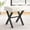 White Color, variant on Square Linen Makeup Stool, Metal X Legs, Small Ottoman Stool Chair for Vanity, Modern Padded Seat Foot Rest for Makeup Room, Bathroom