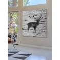 thumbnail image 4 of "Deer Birch Bark" Painting Print on White Wood, 4 of 7
