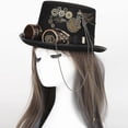 thumbnail image 4 of Steampunk Hat With Cosplay Party Goggles For Accessory Disguise, 4 of 5