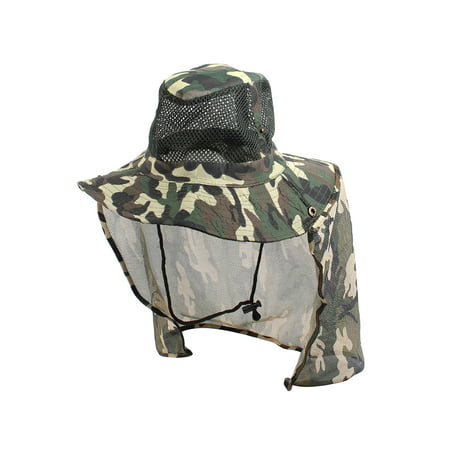 Unique Bargains Adjustable Strap Press Stud Camouflage Print Bucket Sun Hat Cap for Man