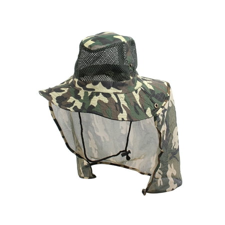 Camoflauge Adjustable Cap Unique Bargains Adjustable Strap Press Stud Camouflage Print Bucket Sun Hat Cap for Man ()