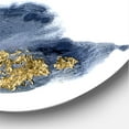 thumbnail image 3 of Designart 'Abstracts Clouds With Golden Touches' Modern Circle Metal Wall Art 23x23 - Disc of 23, 3 of 5