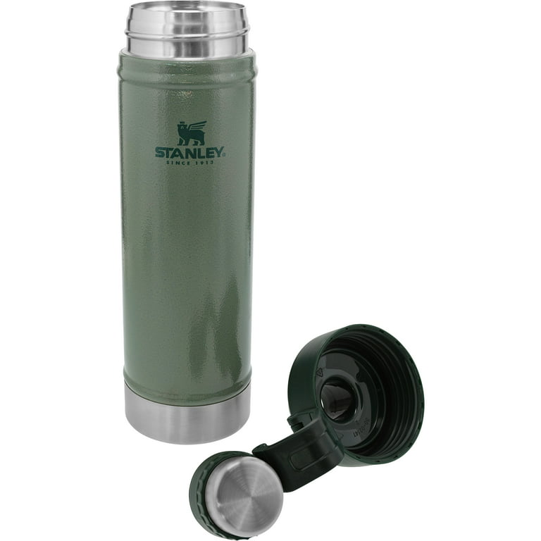 Stanley Classic Vacuum Insulated Wide Mouth Bottle - Hammertone Green -  BPA-Free 18/8 Stainless Steel Thermos for Cold & Hot Beverages - 2.0 QT