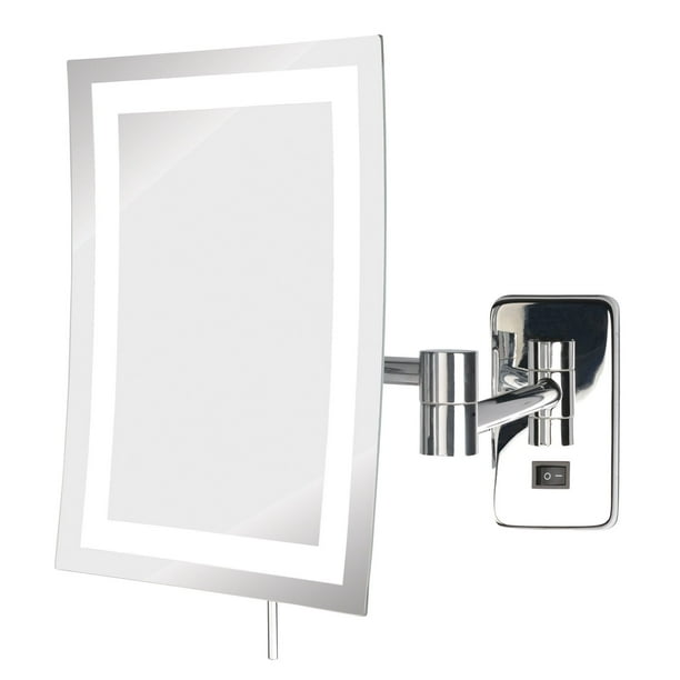 Jerdon Rectangular Led Lighted Wall, How To Mount Target Door Mirror