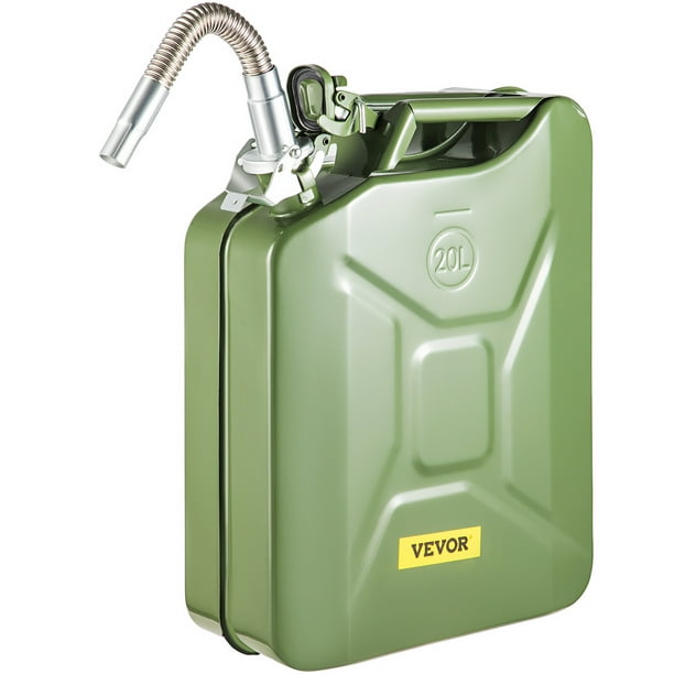Indica Verdachte piek VEVOR Jerry Fuel Can, 5.3 Gallon / 20 L Portable Jerry Gas Can with  Flexible Spout System, Rustproof ＆ Heat-resistant Steel Fuel Tank for Cars  Trucks Equipment, Green - Walmart.com