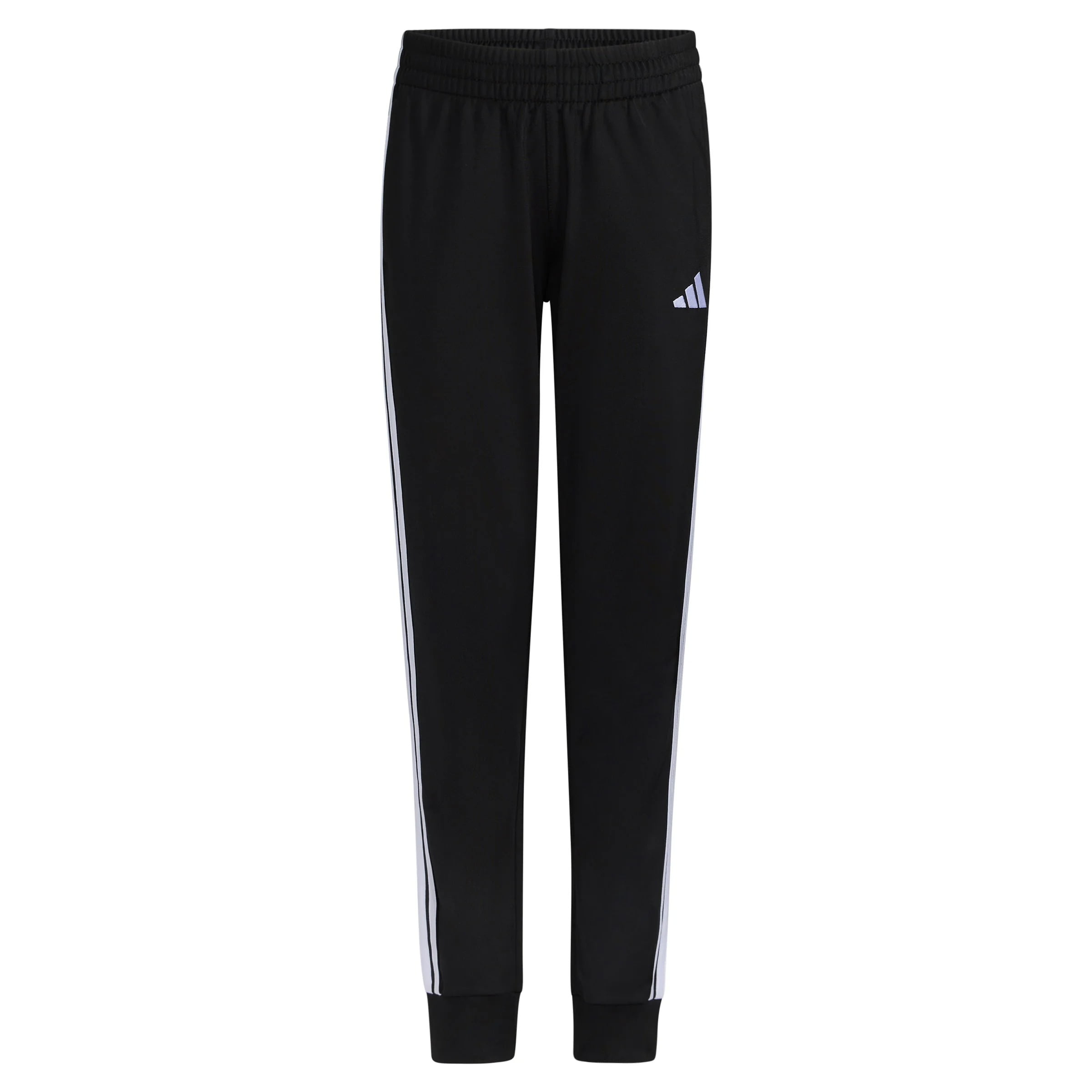 adidas Youth Boy's Tricot 3 Stripe Jogger Pant with Pockets (Black/Small)