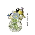 thumbnail image 3 of DefiDgd Handmade Mini Glass Flower Vase Decoration,Glass Flowers Bouquet Small Table Ornaments for Birthday Table Centerpiece Garden Home Decoration,Gift for Mom Women Friends(Yellow), 3 of 6