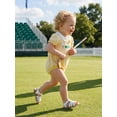 thumbnail image 3 of BemeyourBBs Newborn Baby Girls Golf Outfit Striped Bubble Rompers Cute Golf Embroidered Striped Doll Collar Short Sleeve Infant Bodysuits Playsuit Jumpsuits Summer Clothes, 3 of 9