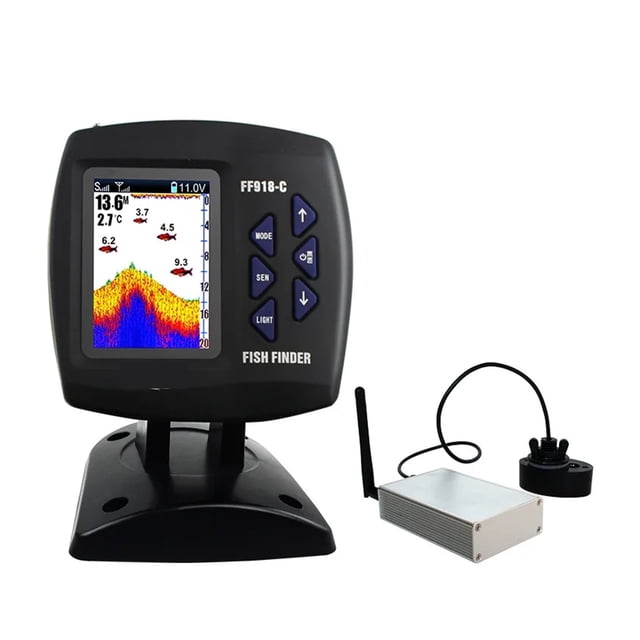 New Wireless Fish Finder for Fishing Boats 980ft Range 45 Degree Wireless Operating Range Fishing ,Easy to Use