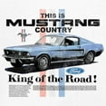 thumbnail image 3 of This Is Mustang Country King of the Road Women's V-Neck T-shirt Legendary Performance Classic American Muscle Licensed Tee, 3 of 7