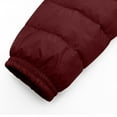 thumbnail image 2 of UTSJKR Clearance Women's Lightweight Down Jacket Packable Puffer Coat Winter Warm Hooded Long Sleeve Outwear Winter Coat Wine XXL, 2 of 9