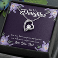 thumbnail image 2 of To My Daughter Never Outgrow my Heart From Dad Forever Necklace w Message Card, 2 of 19
