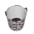 thumbnail image 3 of Balery Lilies Flowers Round Laundry Basket with Handles Waterproof Freestanding Laundry Hamper for Clothes Toys in the Dorm and Family-Medium, 3 of 8