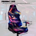thumbnail image 7 of KUIFORTI Galaxy Pattern Gaming Chair Cover with Armrest Covers Breathable Elastic Gamer Computer Office Seat Stretchable Slipcover Protector for Home, Office Decorations, 7 of 7