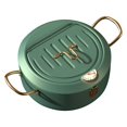 thumbnail image 1 of LEEYNEER 1Set Mini Deep Fryer with Thermometer  Home Cooking Green, 1 of 6