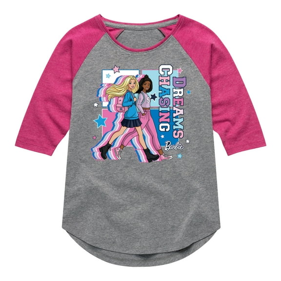 Barbie - Chasing Dreams - Toddler & Youth Girls Raglan Graphic T-Shirt