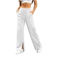 thumbnail image 2 of AloohaidyvioNo Boundaries Womens Wide Leg Fleece Lined Sweatpants Fall Winter Casual Sweat Pants with Pockets, 2 of 9