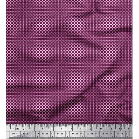 Soimoi Cotton Duck Fabric Triangle & Art Geometric Decor Fabric Printed Yard 56 Inch Wide