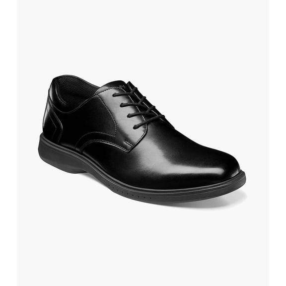Nunn Bush KORE Pro Men's Plain Toe Oxford, Black, 15