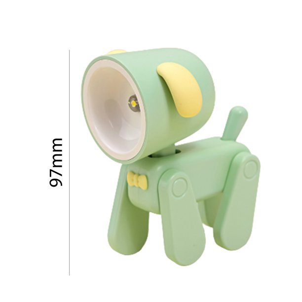 2 uds luz nocturna Mini USB lámpara de escritorio para mascotas adornos 500mAh decoración (perro verde) Hugtrwg Para estrenar