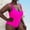 Hot Pink, variant on Jacenvly Bathing Suits for Women Tankini Junior High Waist Swimsuits Hot Pink