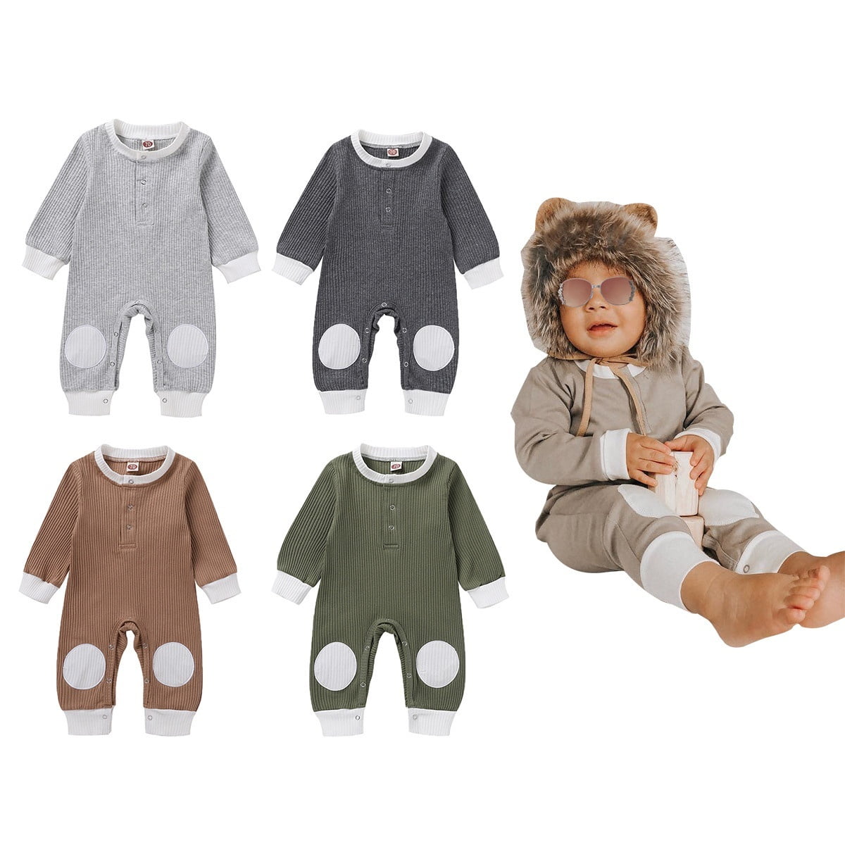 newborn girl long sleeve romper