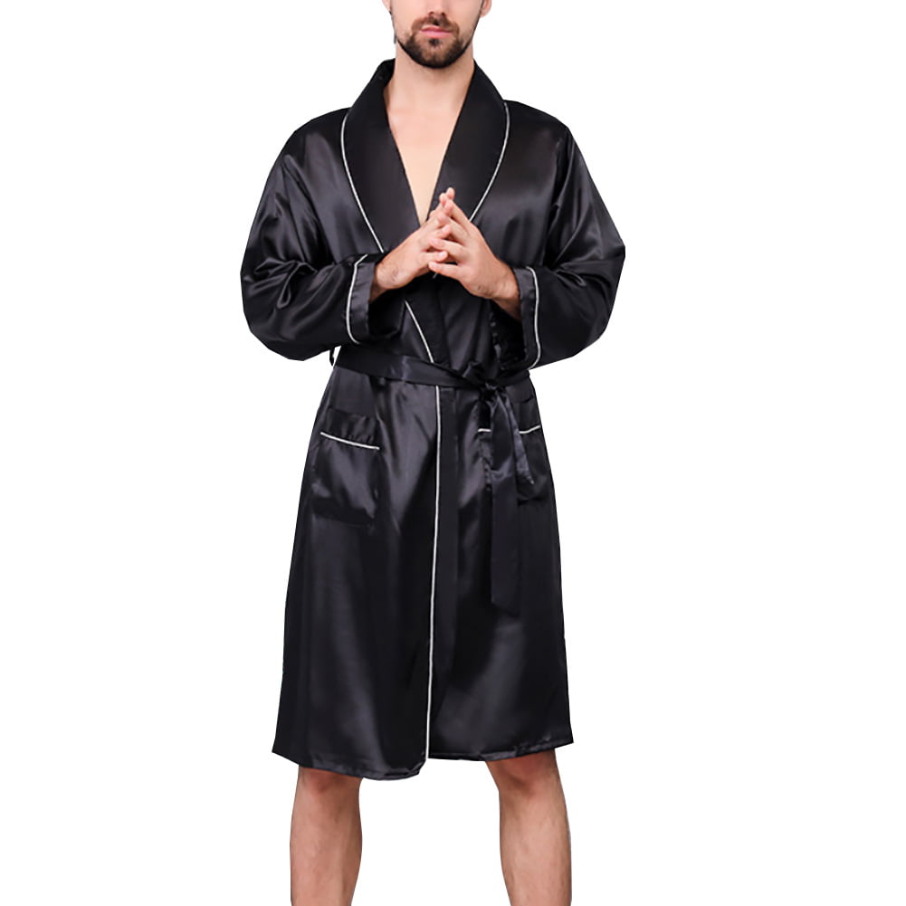 Details about    Sleepwear Men's Robe Hooded Fleece Bathrobe Cloak Gown Coat 