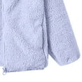 thumbnail image 6 of Ruyang Girls Sherpa Fleece Jacket Kids Mock Neck Zip Up Fuzzy Coat Fall Winter Warm Soft Cozy Long Sleeve Furry Outwear, 6 of 7