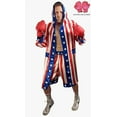 thumbnail image 2 of American Flag Boxing Costume - Everything Included - USA Robe - American Flag Stretchy Shorts - Stars Belt - Boxing Gloves - All in One Boxer Costume, 2 of 7