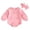Pink, variant on Zanarzt Baby Rompers Girl Baby Girl Bow Romper Puff Long Sleeve Sweatshirt Bubble Bodysuit Cute Spring Clothes with Headband Pink,12-18 Months