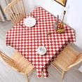 thumbnail image 2 of Red White Checkerboard Checkered Pattern Square Tablecloth,Waterproof Square Table Cover,Wipeable Spillproof Washable Table Cover for Home Kitchen Party Decor 52"x52"(132x132cm), 2 of 6