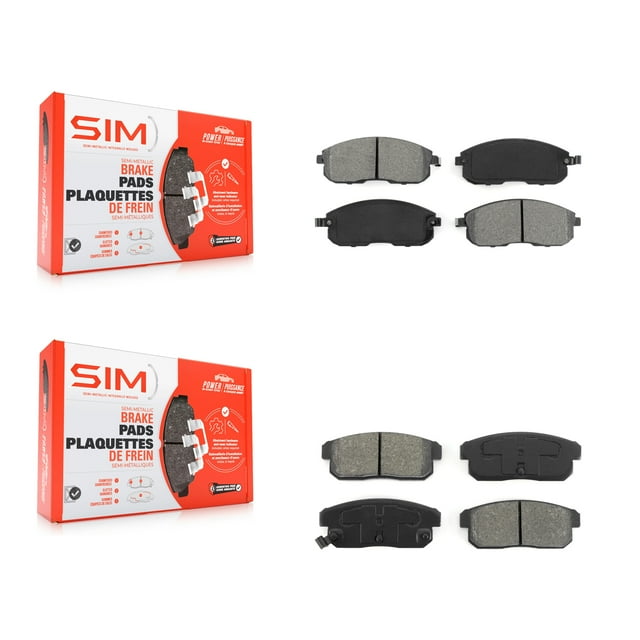 SIM Front Rear Semi-Metallic Brake Pads Kit for Car Nissan Maxima INFINITI I35 I30 KSM-100345