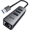 thumbnail image 2 of Adaptador USB a Ethernet, concentrador Ethernet USB 3.0 de 3 puertos u, 2 of 2