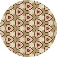 thumbnail image 1 of Ahgly Company Tapis Rond Lavable en Machine Intérieur Transitionnel Marron Sienne, 3 Pieds Rond, 1 of 7