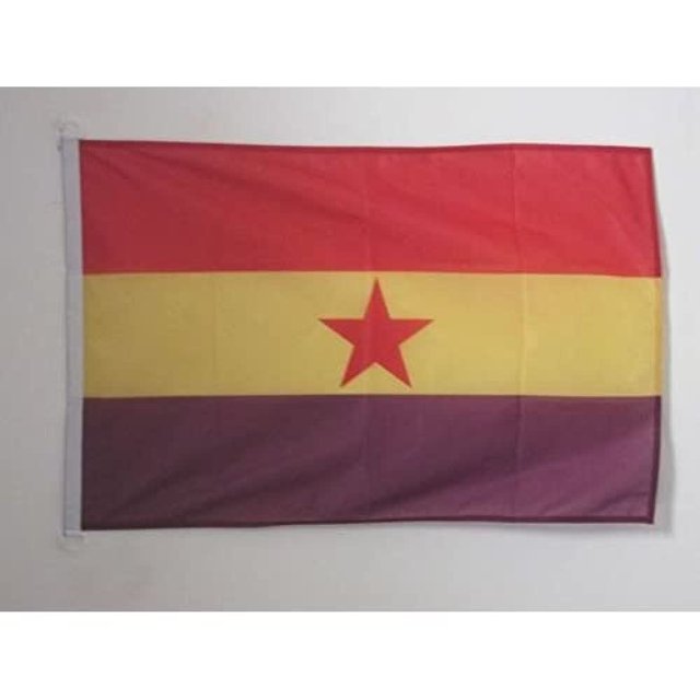Bandera AZ FLAG Segunda República Española Estrella Roja 60x