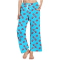 thumbnail image 4 of Womens Valentines Pajama Pants Soft Sleepwear Drawstring Wide Leg Lounge Bottoms Valentine's Love Printed Casual Pants, 4 of 6