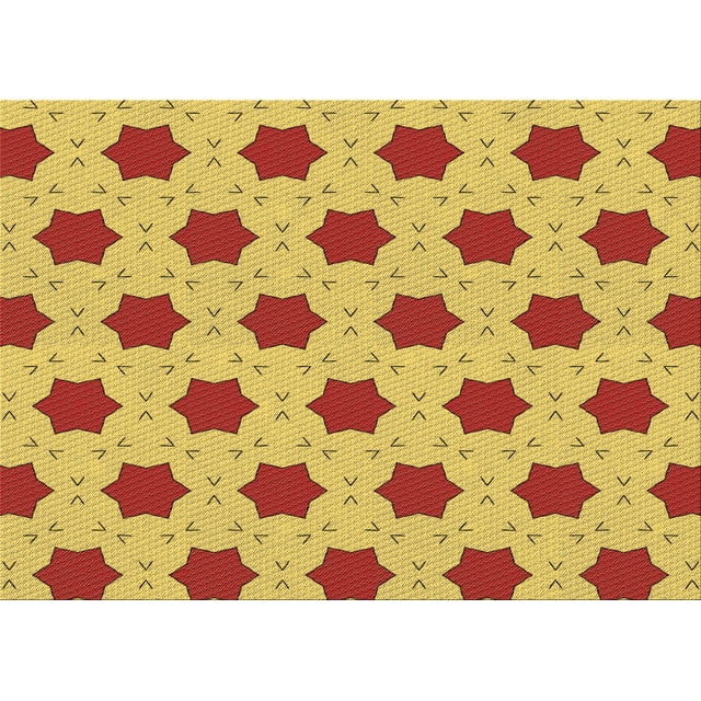 Ahgly Company Tapis Rectangulaire Lavable en Machine Rouge Pamplemousse Transitionnel, 6 Pieds x 9 Pieds