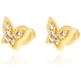 thumbnail image 2 of Arete broquel dorado mujer CYRA mariposa circonias, 2 of 3
