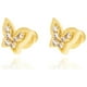 thumbnail image 2 of Arete broquel dorado mujer CYRA mariposa circonias, 2 of 3