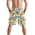 thumbnail image 2 of joogoo Men's Swim Trunks Orange Fruits Beach Shorts with Pockets M, 2 of 6