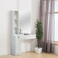 thumbnail image 7 of BarberPub Dressers White Wall-Mount Station with 2 Drawers Sylish 3036, 7 of 7