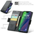 thumbnail image 3 of Case for iPhone 15 Plus Wallet Case with Card Holder, Kickstand RFID Blocking Magnetic Closure Shockproof Protective PU Leather Cover for iPhone 15 Plus Flip Wallet, 3 of 7