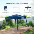 thumbnail image 4 of Outsunny 8' x 8' Pop Up Canopy Foldable Outdoor Canopy Tent w/ Bag, Blue, 4 of 10