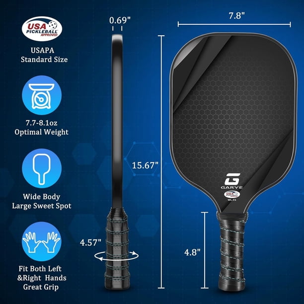 UMAY Fitness Pickleball Paddle, USAPA Approved 16MM T300 Carbon Fiber