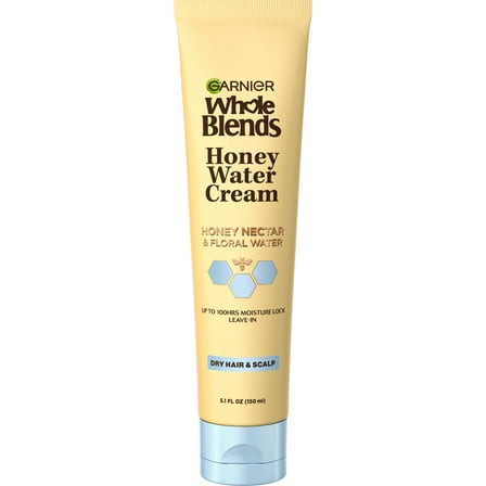 Garnier Whole Blends Honey Water Hair Styling Cream with Moisture Lock for Dry Hair, 5.1 fl oz