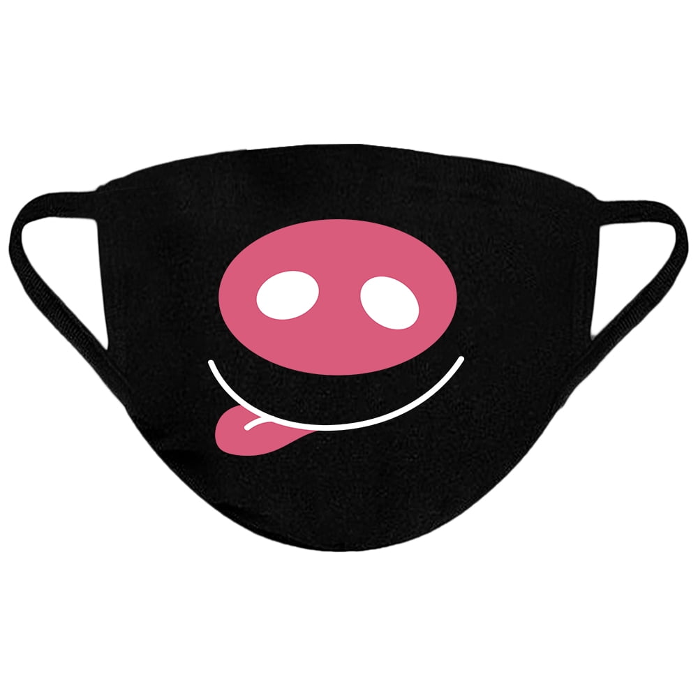 Reusable Fabric Mouth Mask Washable Face Cloth Mask Mouth Mask 3 Layered 100% Cotton Face Mask Pig Smile Facial Cover Breathable Mask